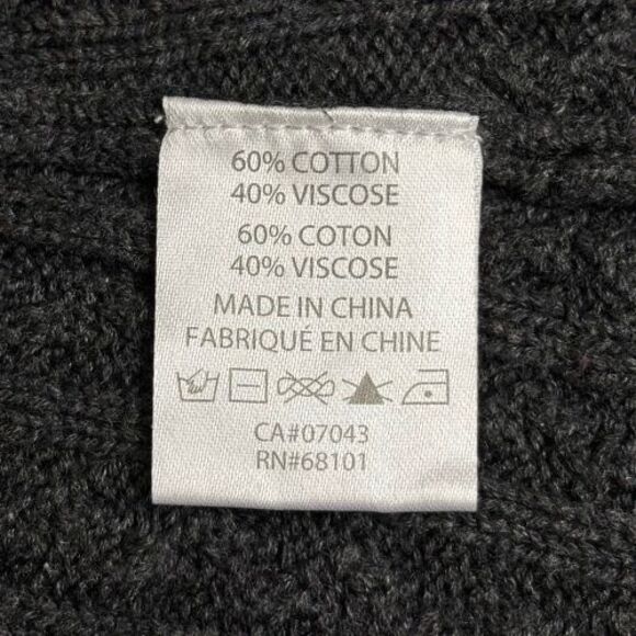 Belle by Belldini Women's Cardigan Sweater Sz L Charcoal Gray Knit Open Front - Picture 12 of 12